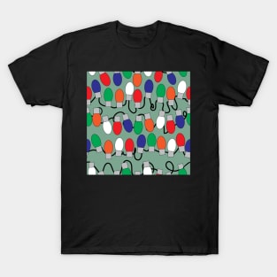 Tangled Lights Christmas Pattern T-Shirt